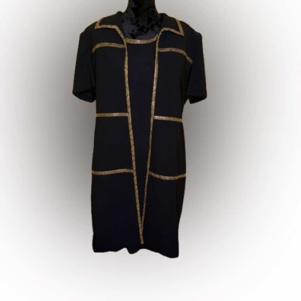 Danny & Nicole Black Tan Two Piece dress with Jacket